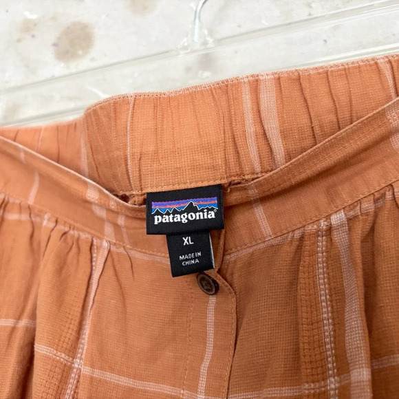 Patagonia Lightweight A/C Skirt, Orange Plaid - Picture 3 of 5